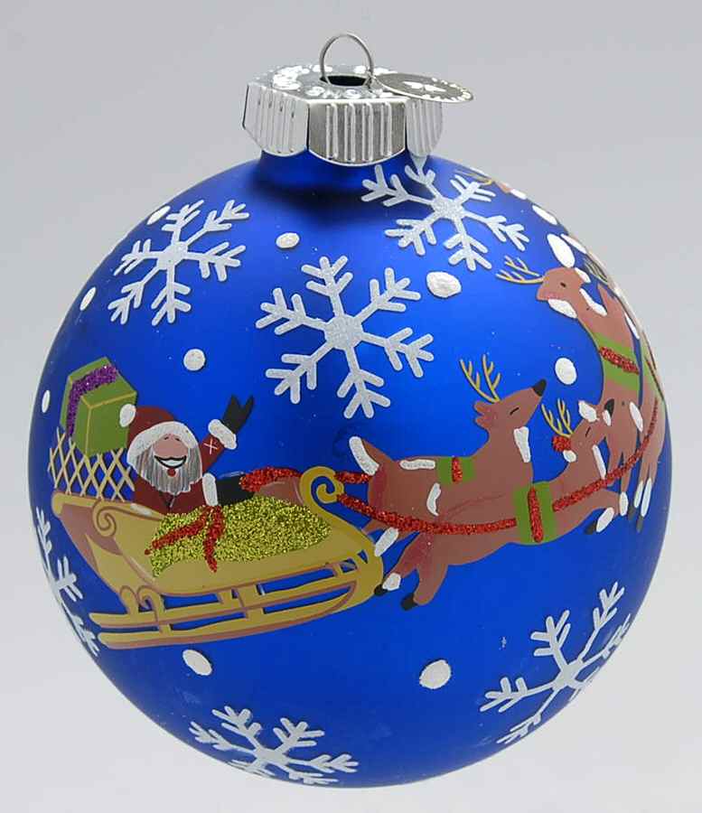 Celebrations Santa In Sleigh - Ball - No Box by Christopher Radko-1