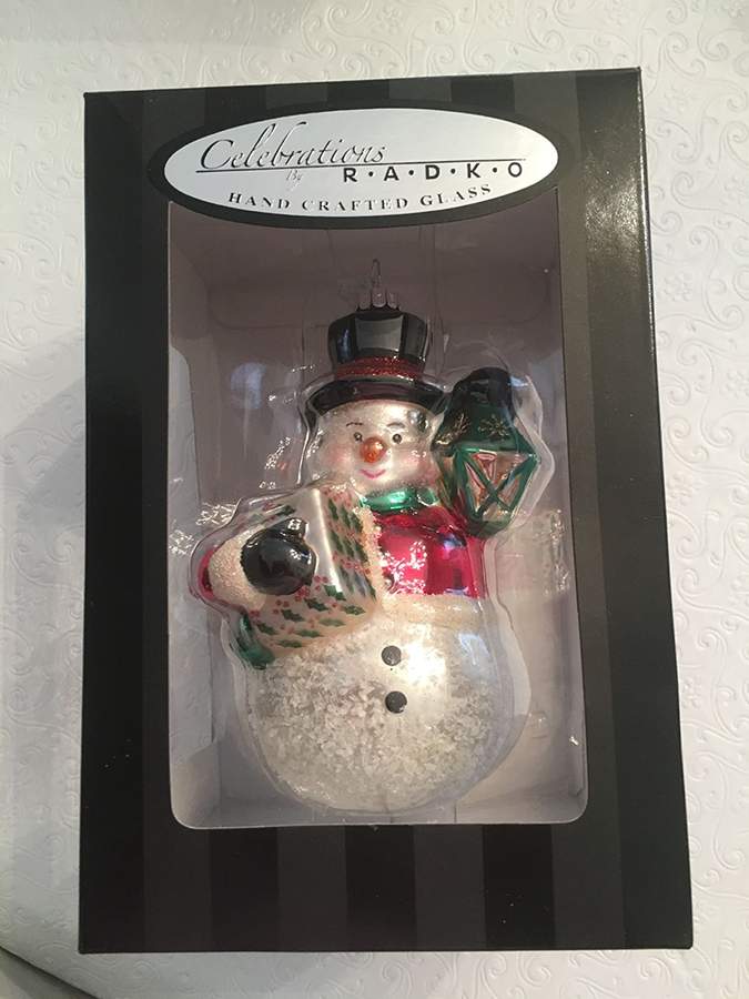 Celebrations Snowman - No Box by Christopher Radko-1