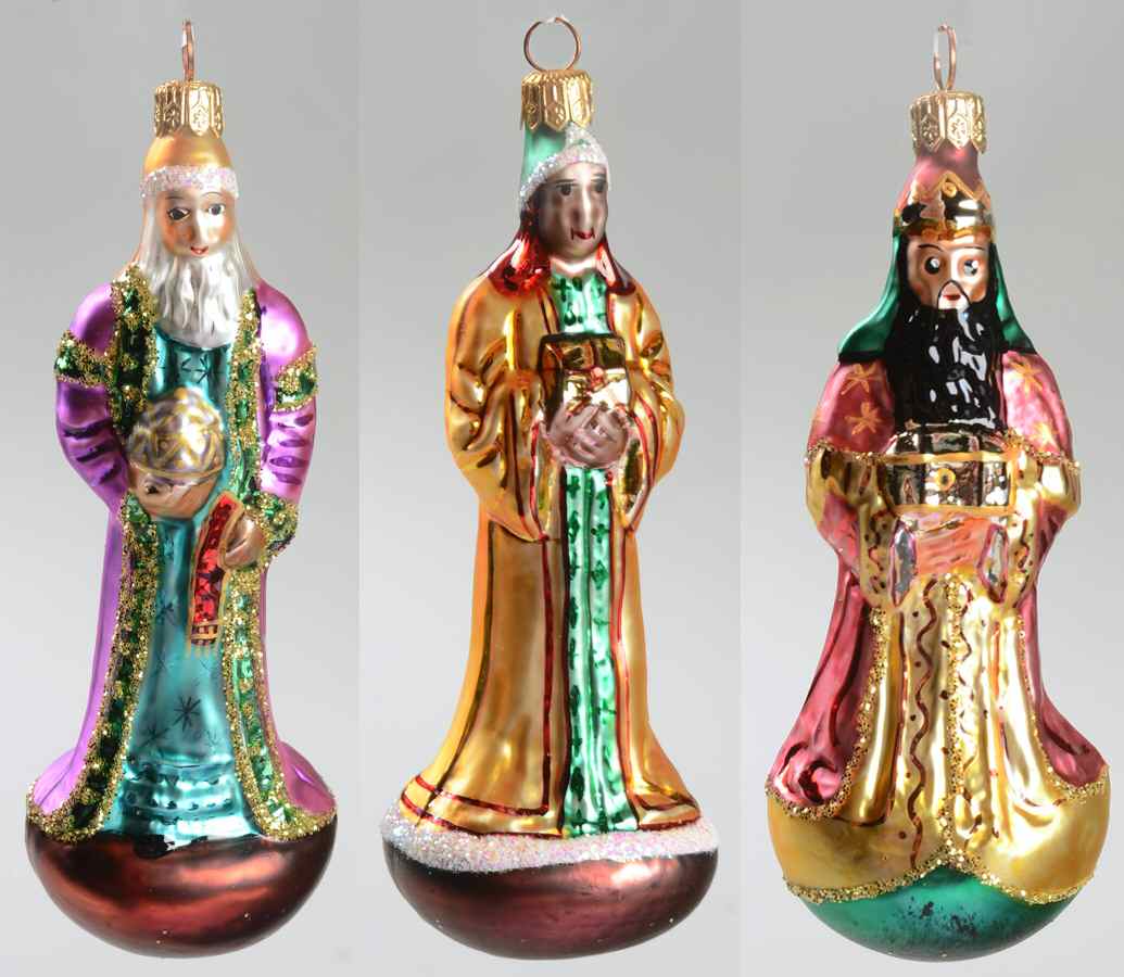 Nativity Series Three Wise Men-Set Of 3 - No Box by Christopher Radko-1