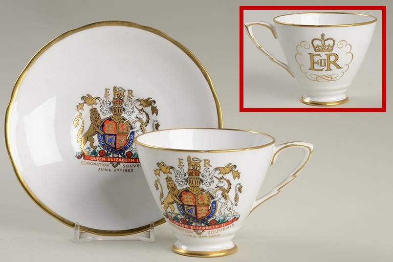 Royalty Commemorative Events Elizabeth Ii Coronation Cup & Saucer - No Box by Royal Stafford-1