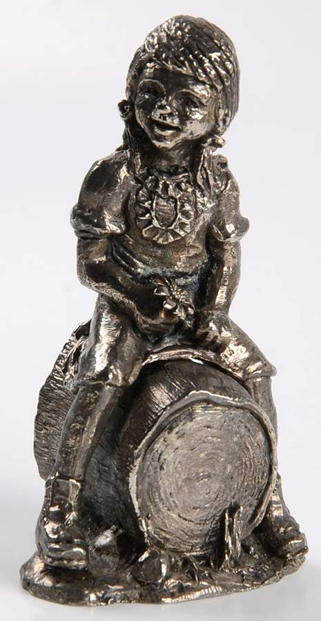 Park City Children Of the Carousel Meg With Flower - No Box by Ricker Bartlett Casting Studio-1