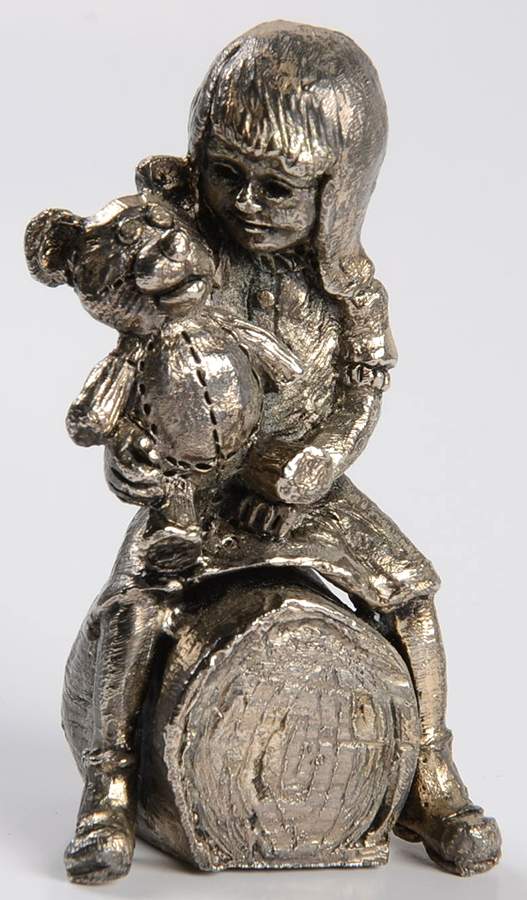 Park City Children Of the Carousel Amie With Teddy Bear - No Box by Ricker Bartlett Casting Studio-1