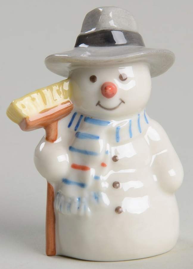 Snowman Miniatures Snowman Father With Broom - Boxed by Royal Copenhagen-1