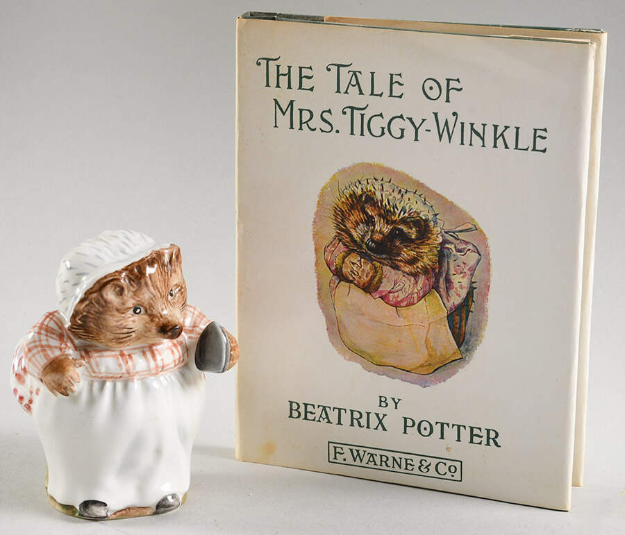 Beatrix Potter Book & Figurine Set The Tale Of Mrs. Tiggy Winkle - Boxed by Royal Doulton-1