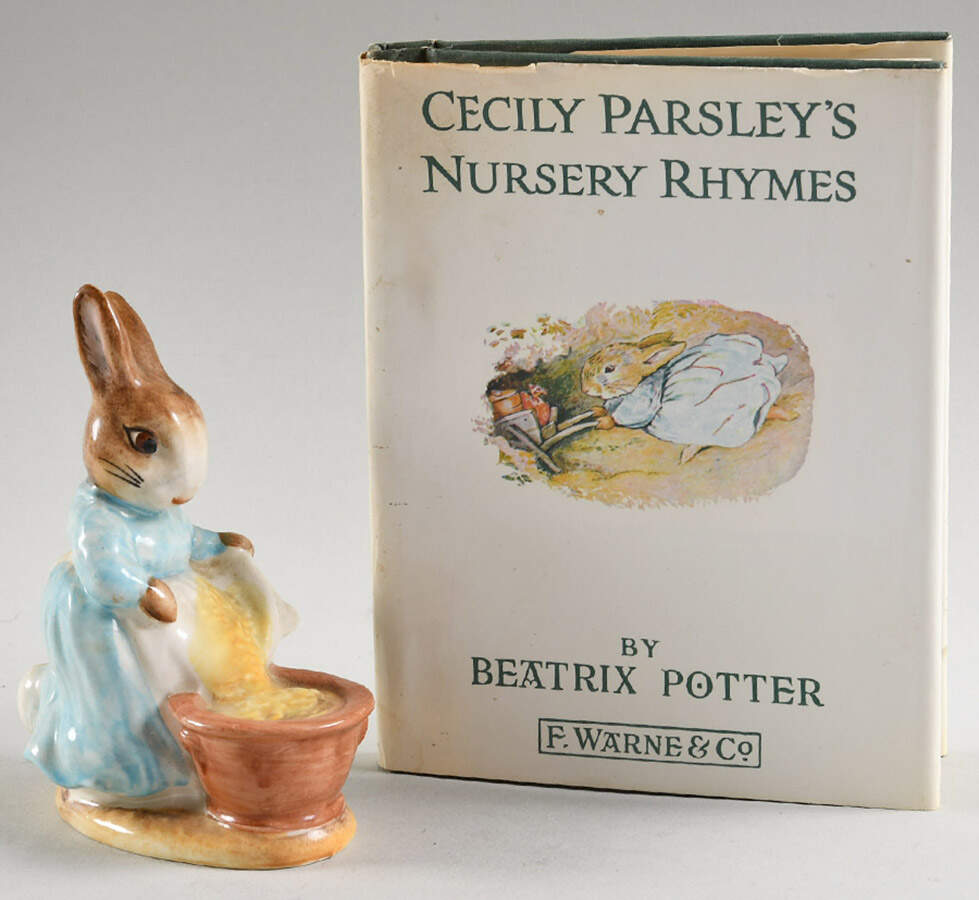 Beatrix Potter Book & Figurine Set Cecily Parsley's Nursery Rhymes - Boxed by Royal Doulton-1