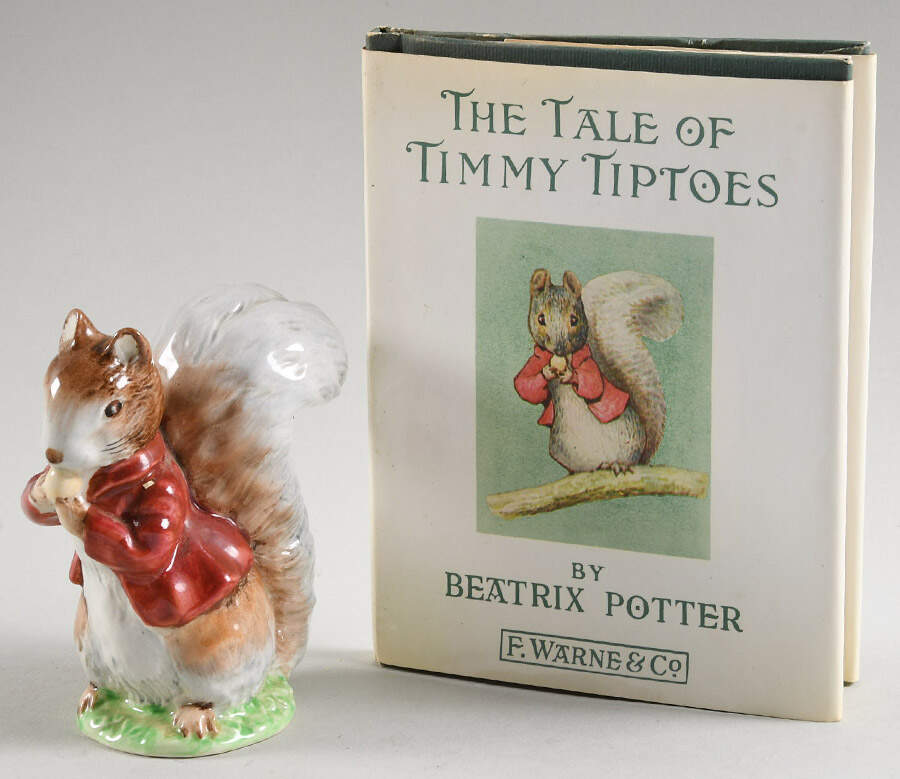 Beatrix Potter Book & Figurine Set The Tale Of Timmy Tiptoes - Boxed by Royal Doulton-1