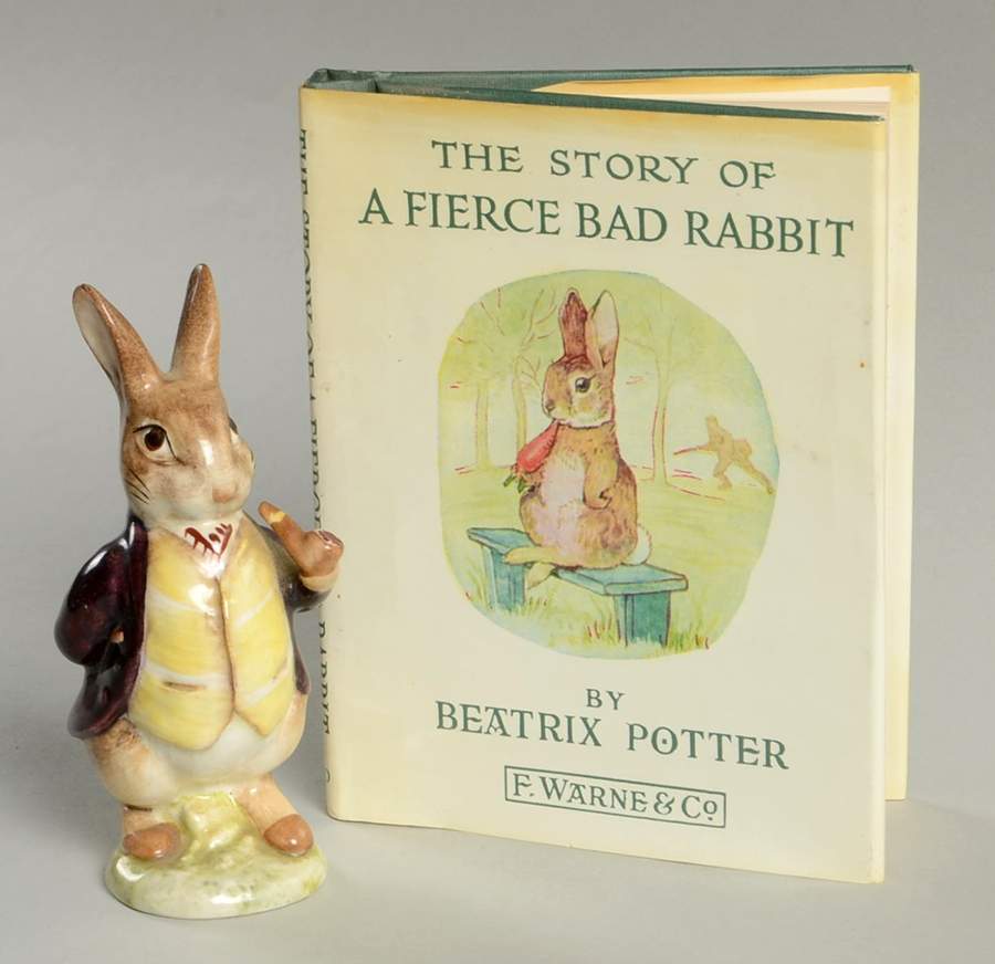 Beatrix Potter Book & Figurine Set The Tale Of Benjamin Bunny - Boxed by Royal Doulton-1