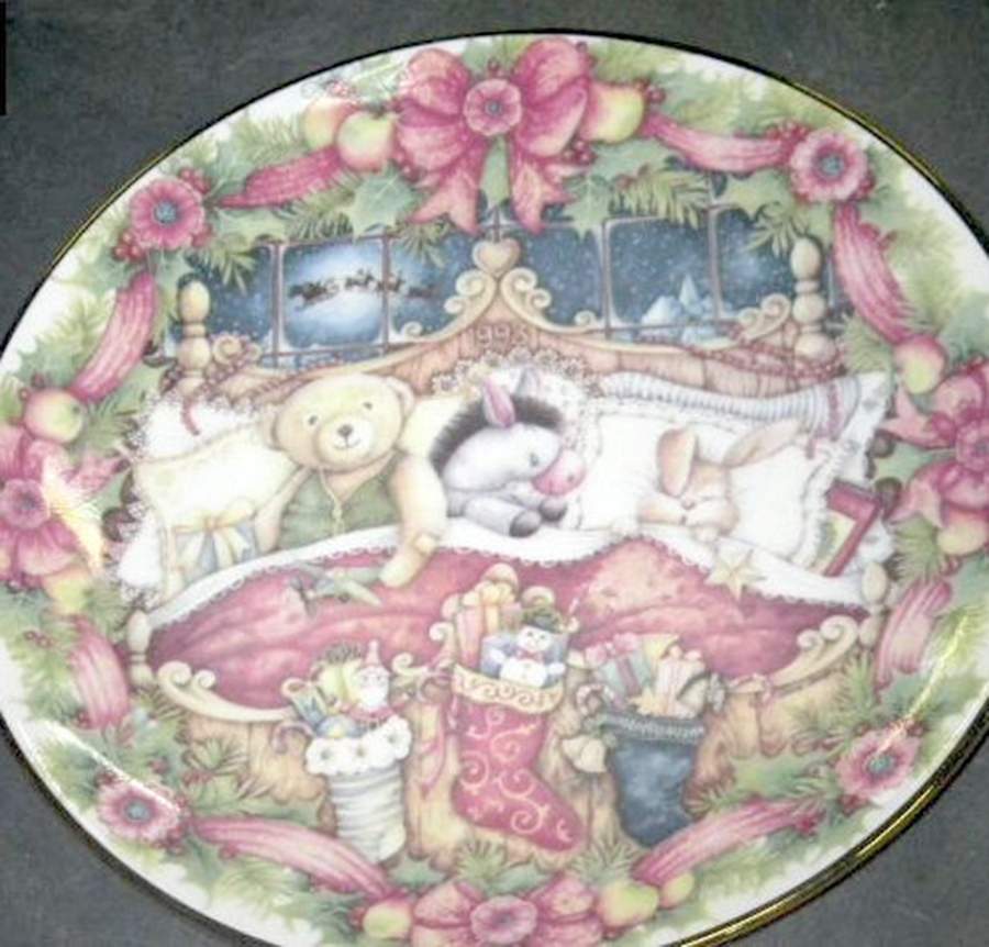 Jane Jones Christmas Plate Christmas Night - No Box Nb1998 by Royal Doulton-1
