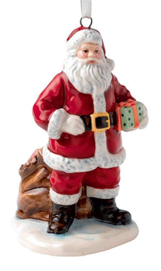Traditional Christmas Ornaments Santa With Sack - Boxed by Royal Doulton-1