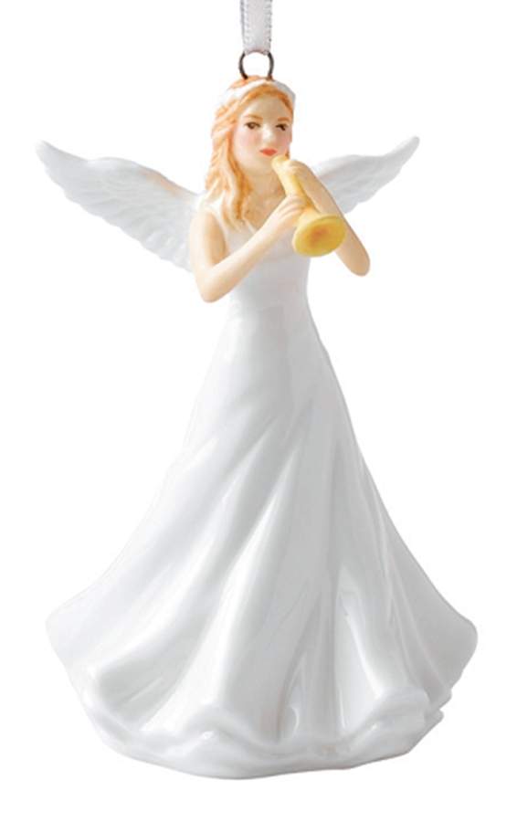Traditional Christmas Ornaments Angel Fanfare - With Box by Royal Doulton-1