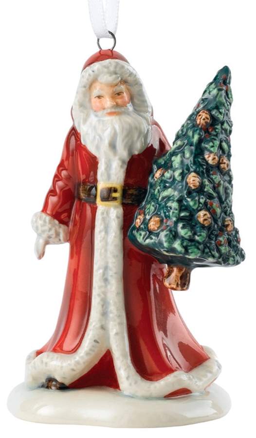 Traditional Christmas Ornaments Santa With Tree - Boxed by Royal Doulton-1