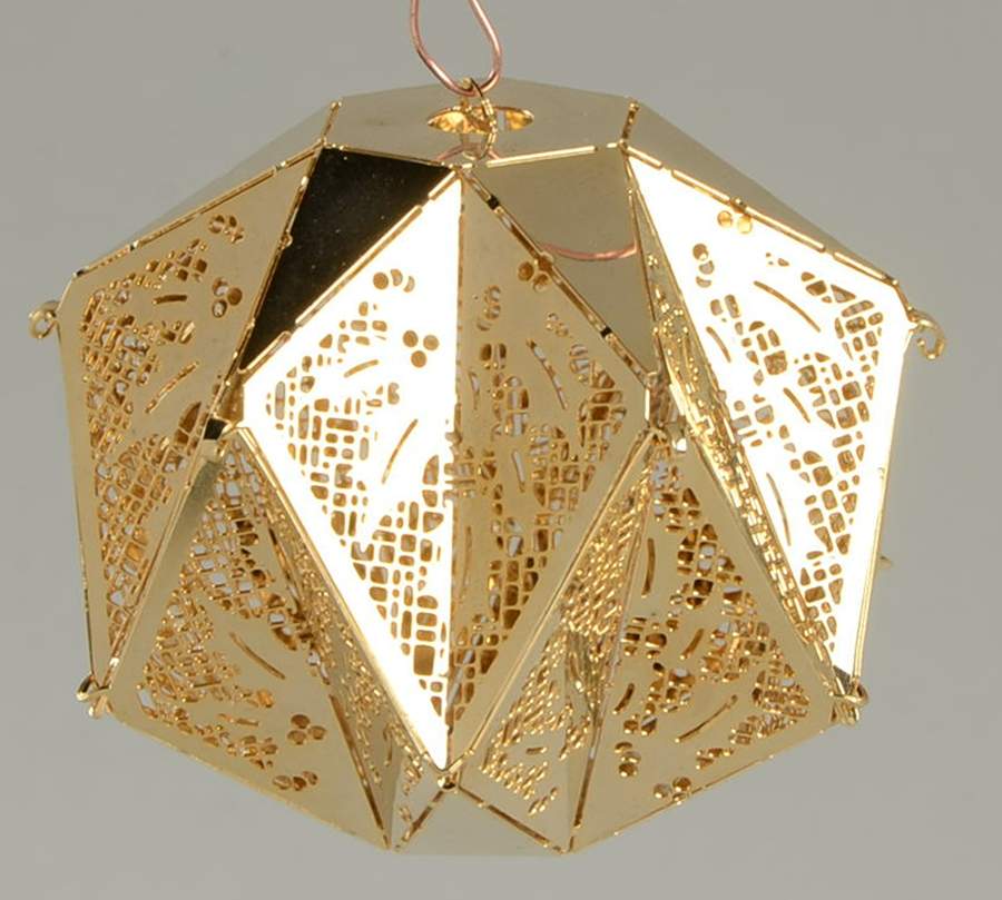 Prism Ornaments Golden Snowflake - With Box by Reed & Barton-1