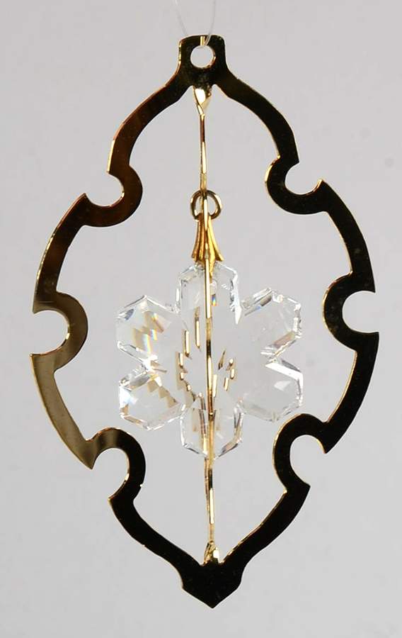 Snow Crystals Ornaments Oval Shape - No Box by Reed & Barton-1