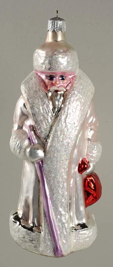 Russian Santa Collection Santa In Winter White - Boxed by Christopher Radko-1