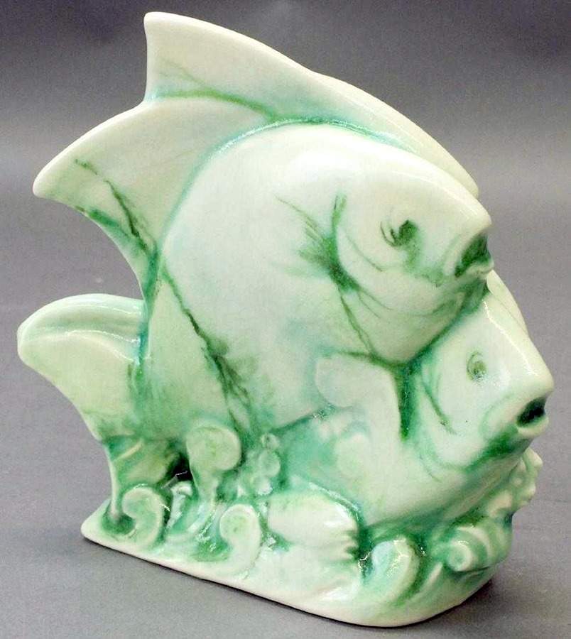 Chinese Jade Pair Of Fish - No Box by Royal Doulton-1