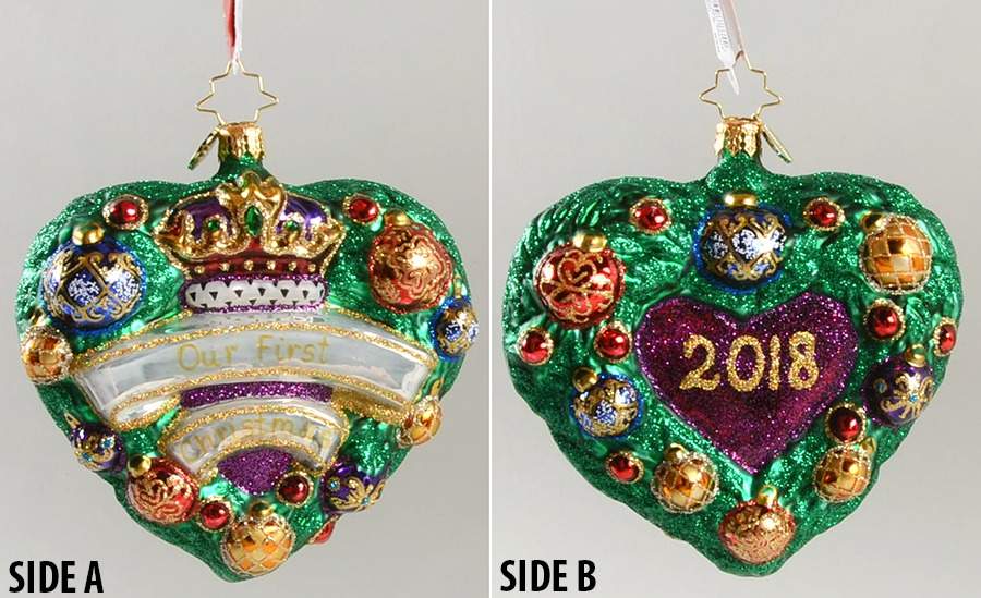 2018 Christmas Radko Ornaments Evergreen Is My Heart - Our First Christ - No Box by Christopher Radko-1