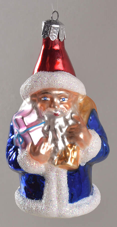 Santas Blue Santa-Light Blue/Pink Gift - No Box by Christopher Radko-1