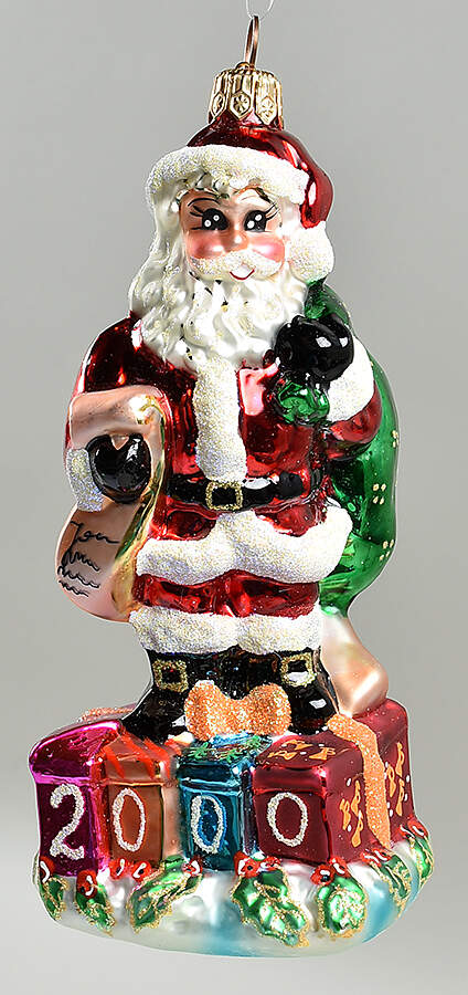 2000 Dated Ornaments Presenting Santa (May Company Exclusive) - No Box by Christopher Radko-1