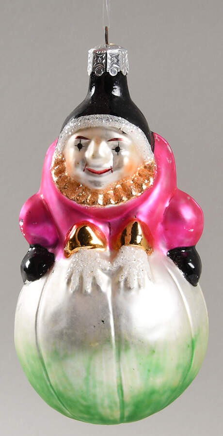 Clowns & Circus Pink Clown On Ball (Roly Poly Clown) - No Box by Christopher Radko-1