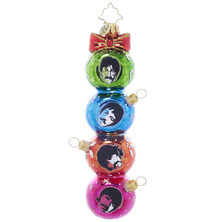 The Beatles A Merry Beatles Ornament Stack - No Box by Christopher Radko-1