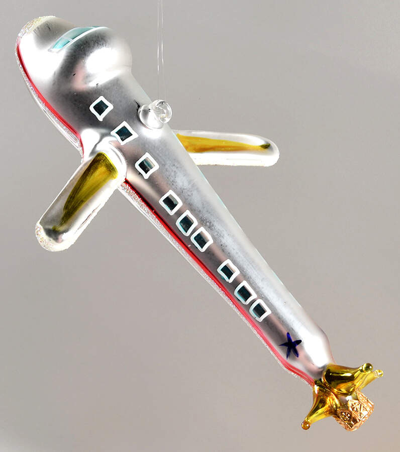Aviation Airplane-Silver/Gold - No Box by Christopher Radko-1
