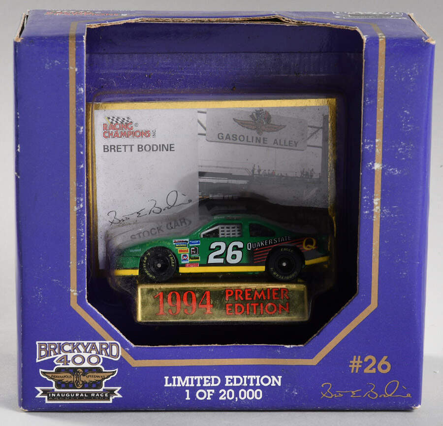 Brickyard 400 Inaugural Race Brett Bodine - With Box by Racing Champions-1