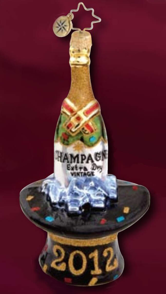 New Year's Dated Annuals Tip Of The Hat 2012 - No Box by Christopher Radko-1