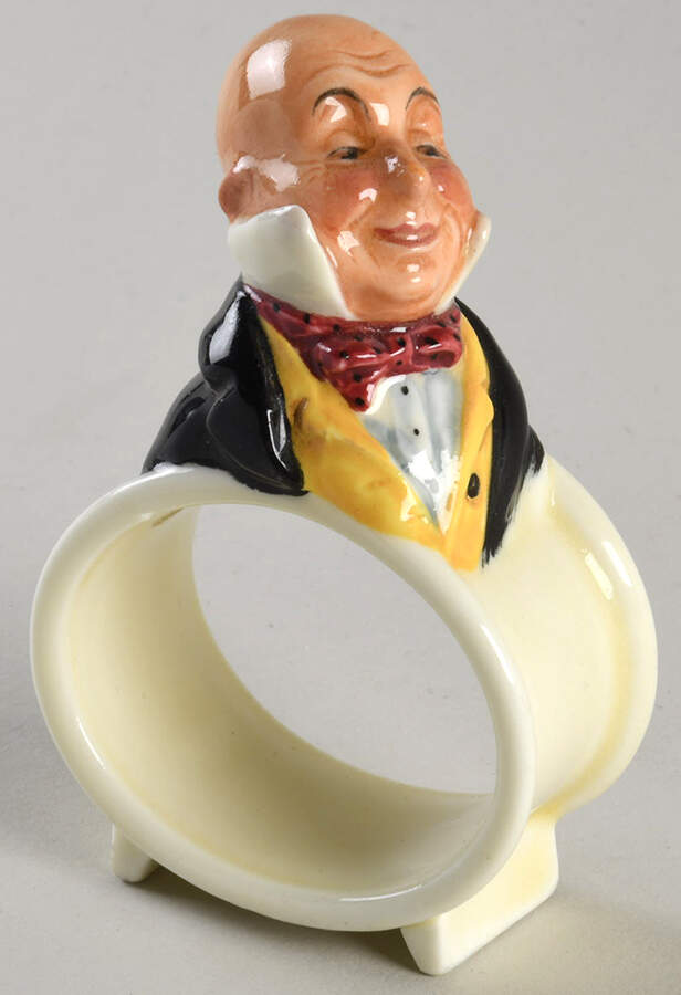 Dickens Character Napkin Rings Mr Micawber - No Box by Royal Doulton-1