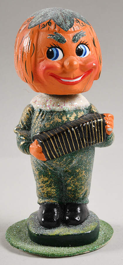 Radko Halloween Giftware Pimpkin Bobblehead - Green - No Box by Christopher Radko-1