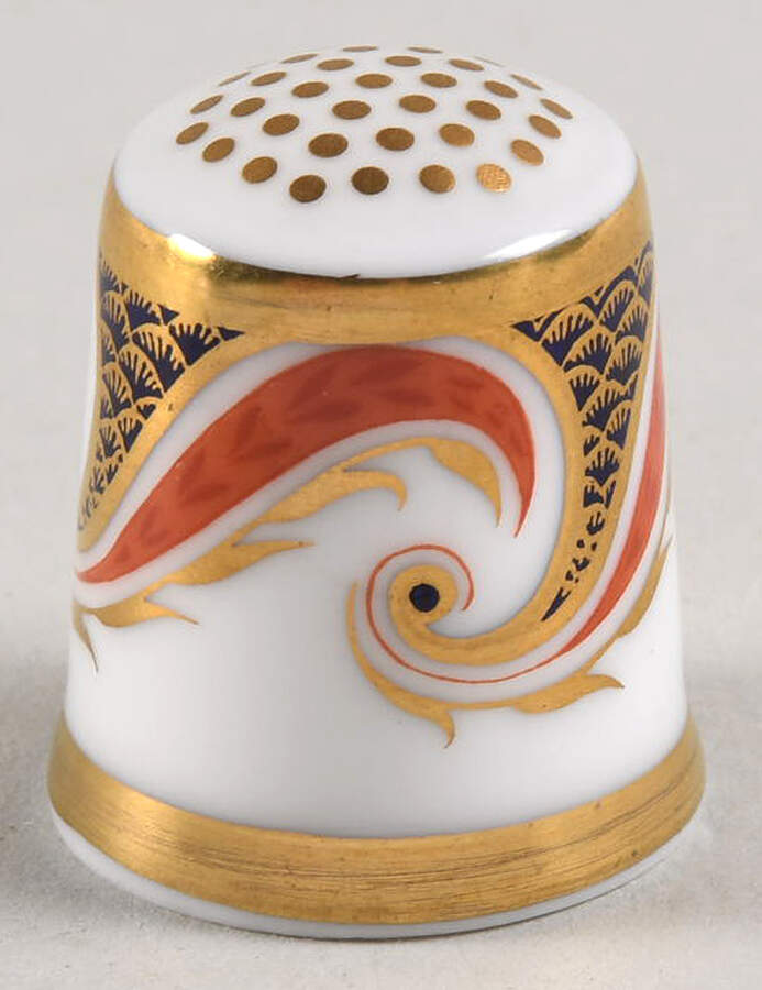 The Historical Thimble Collection Imari Scroll - Boxed by Royal Crown Derby-1