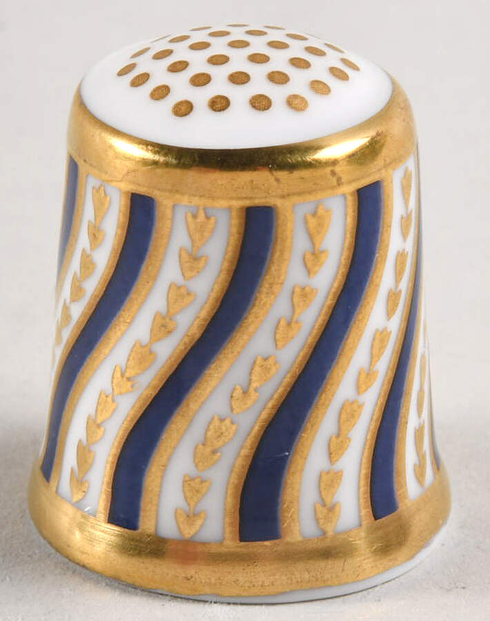 The Historical Thimble Collection Spiral Stripe - Boxed by Royal Crown Derby-1