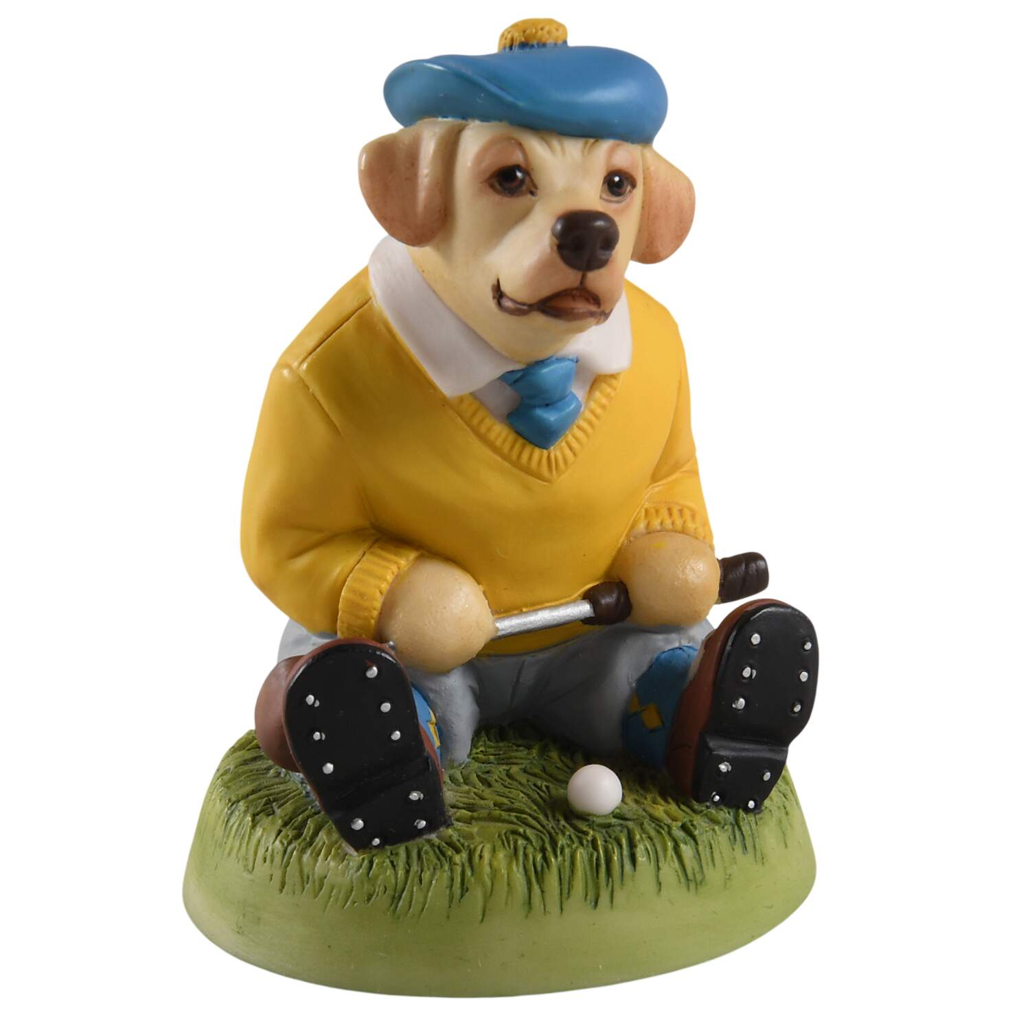 Collector's Club Figurines Labrador (Yellow) Golfer - Boxed by Robert Harrop-1