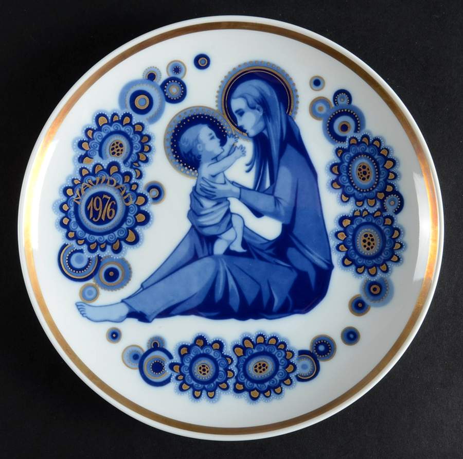 Santa Clara Christmas Plate Madonna  And Child - No Box by Santa Clara-1