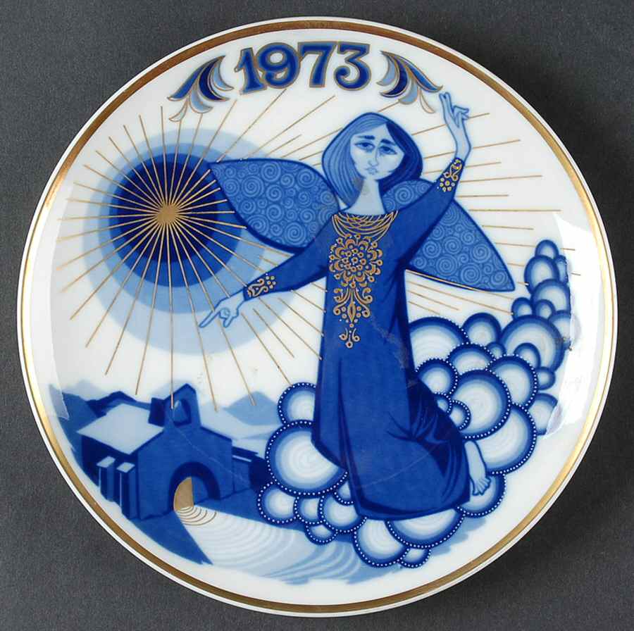 Santa Clara Christmas Plate Archangel - No Box by Santa Clara-1