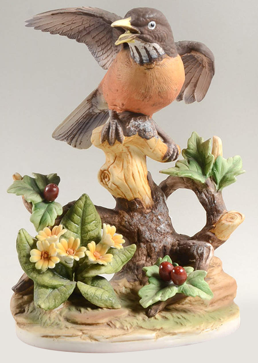 Sadek Bird Figurines Robin-Female - With Box Bx313 by Sadek-1