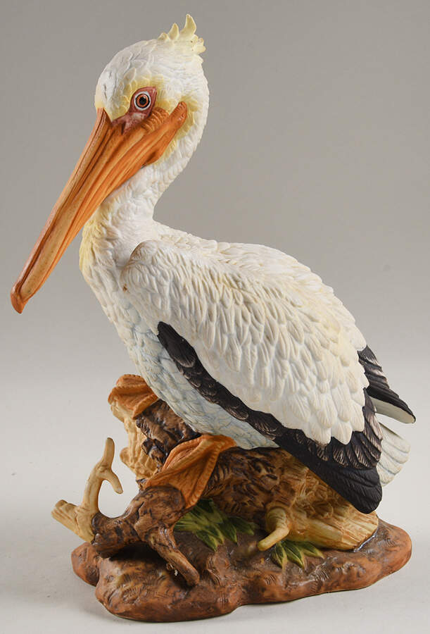 Sadek Bird Figurines White Pelican-White Tail - No Box by Sadek-1