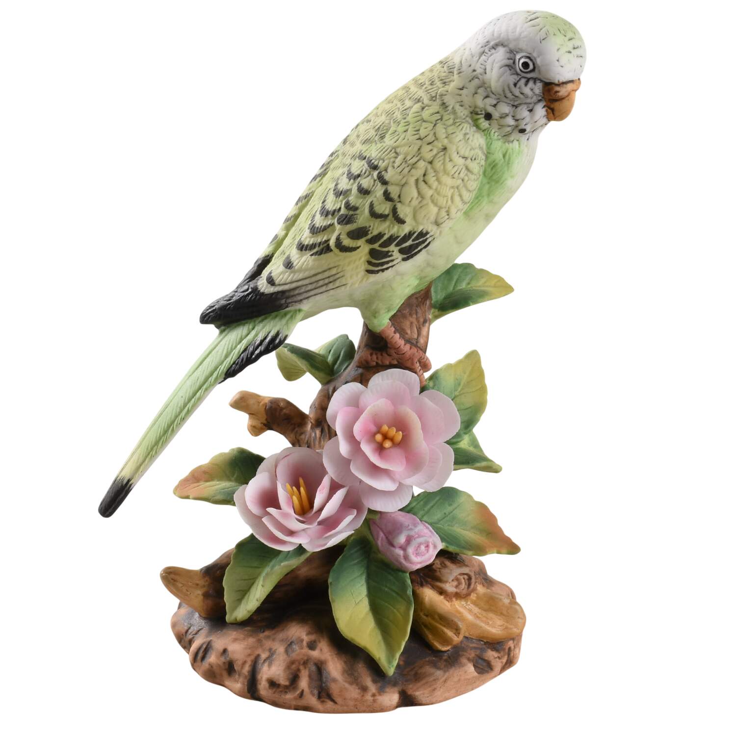 Sadek Bird Figurines Green Parakeet - Boxed by Sadek-1