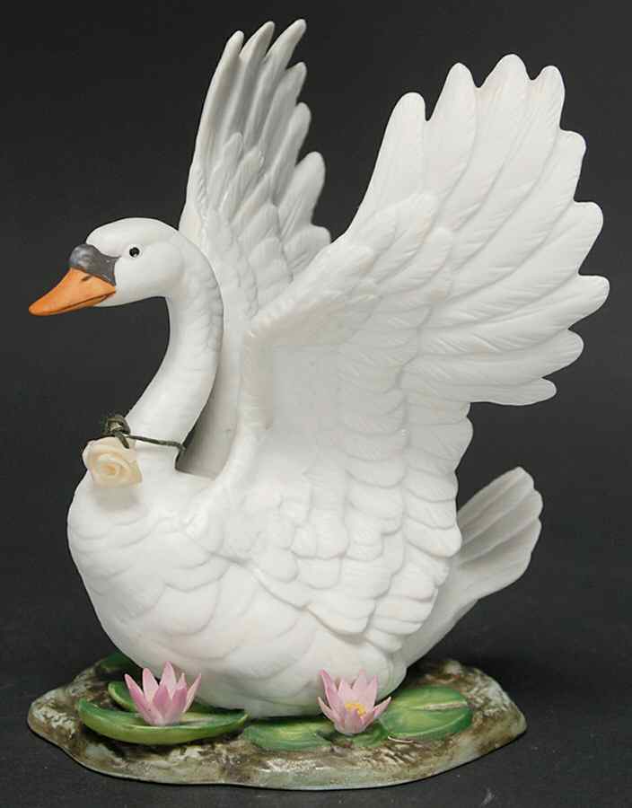 Sadek Bird Figurines Mute Swan-Wings Up - Boxed by Sadek-1