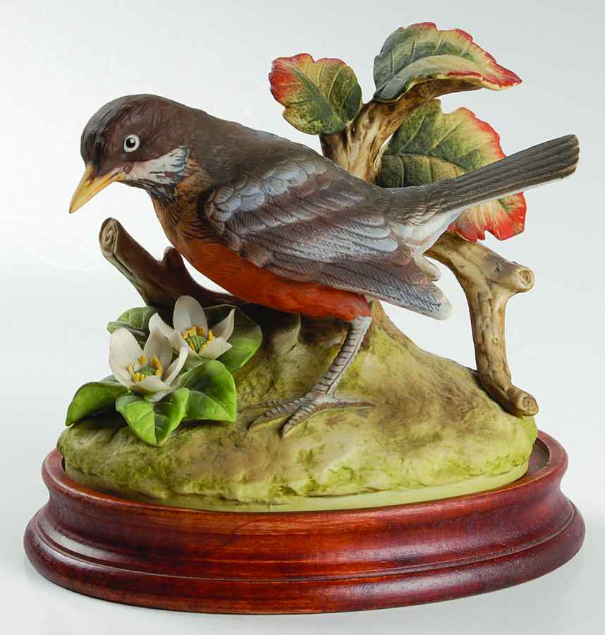 Sadek Bird Figurines Robin Looking Down - Boxed by Sadek-1