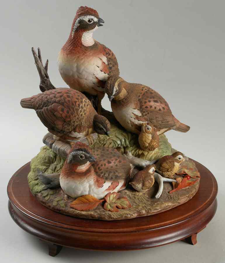 Sadek Bird Figurines Group Of Bob White - Boxed by Sadek-1