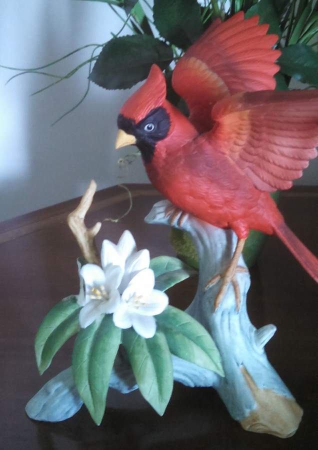 Sadek Bird Figurines Cardinal With Dogwood - Boxed by Sadek-1