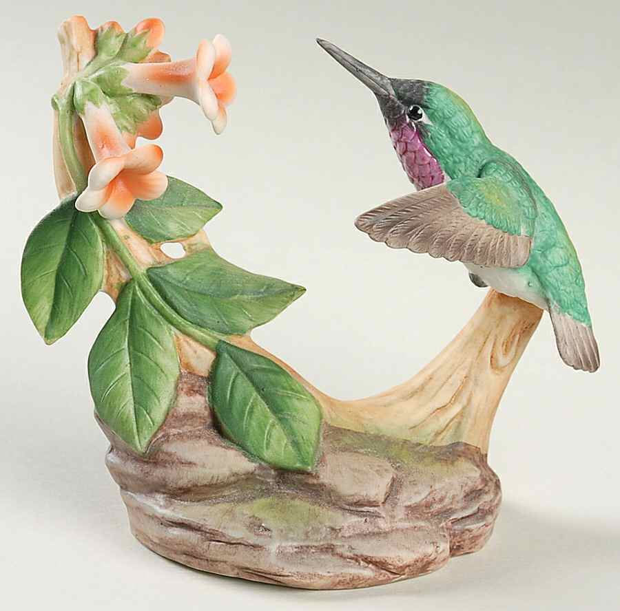 Sadek Bird Figurines Black Chinned Hummingbird - Boxed by Sadek-1
