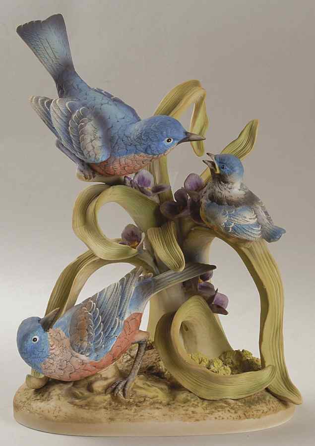 Sadek Bird Figurines Bluebird Family - Boxed by Sadek-1