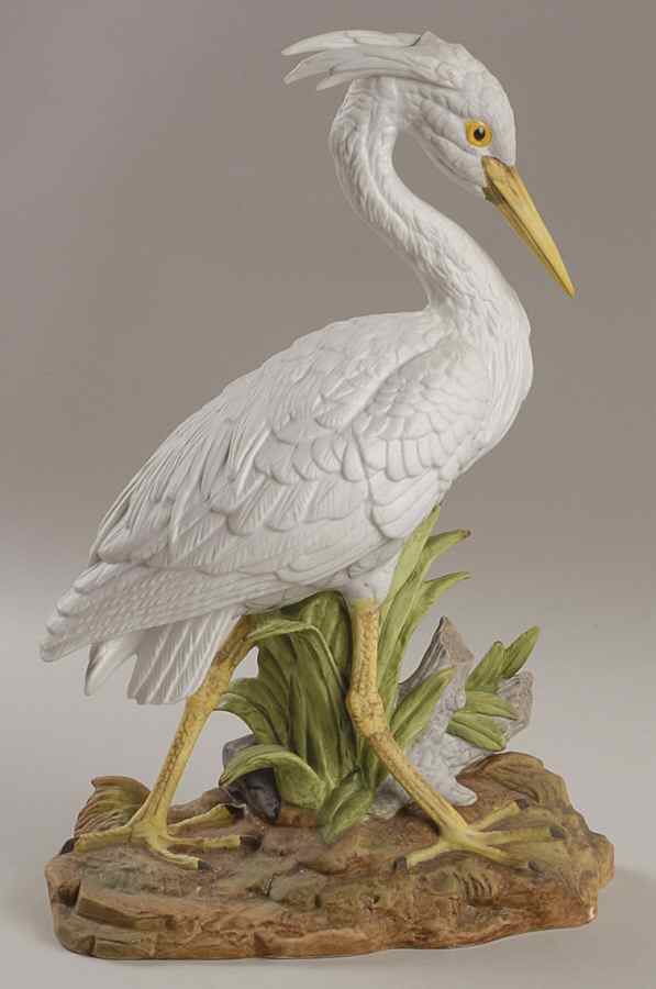 Sadek Bird Figurines White Heron - No Box 159 by Sadek-1