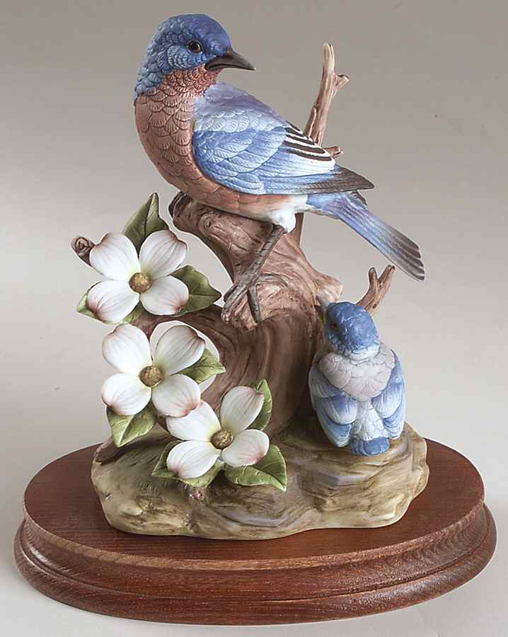 Sadek Bird Figurines Bluebird With Baby - No Box by Sadek-1