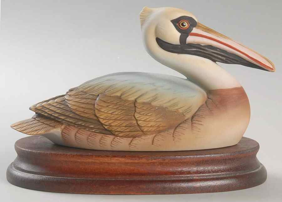 Sadek Bird Figurines Brown Pelican - Boxed by Sadek-1