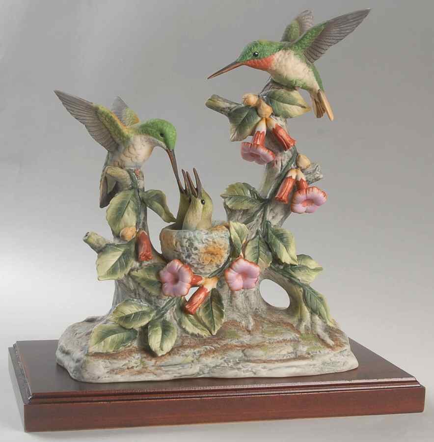 Sadek Bird Figurines Ruby Throated Humming - No Box by Sadek-1