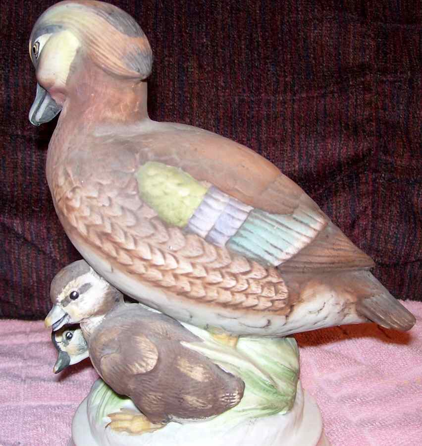 Sadek Bird Figurines Wood Duck With Ducklings - No Box by Sadek-1