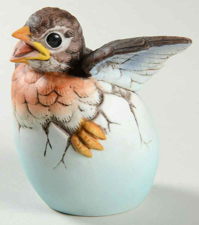 Sadek Bird Figurines Robin Hatching - No Box by Sadek-1