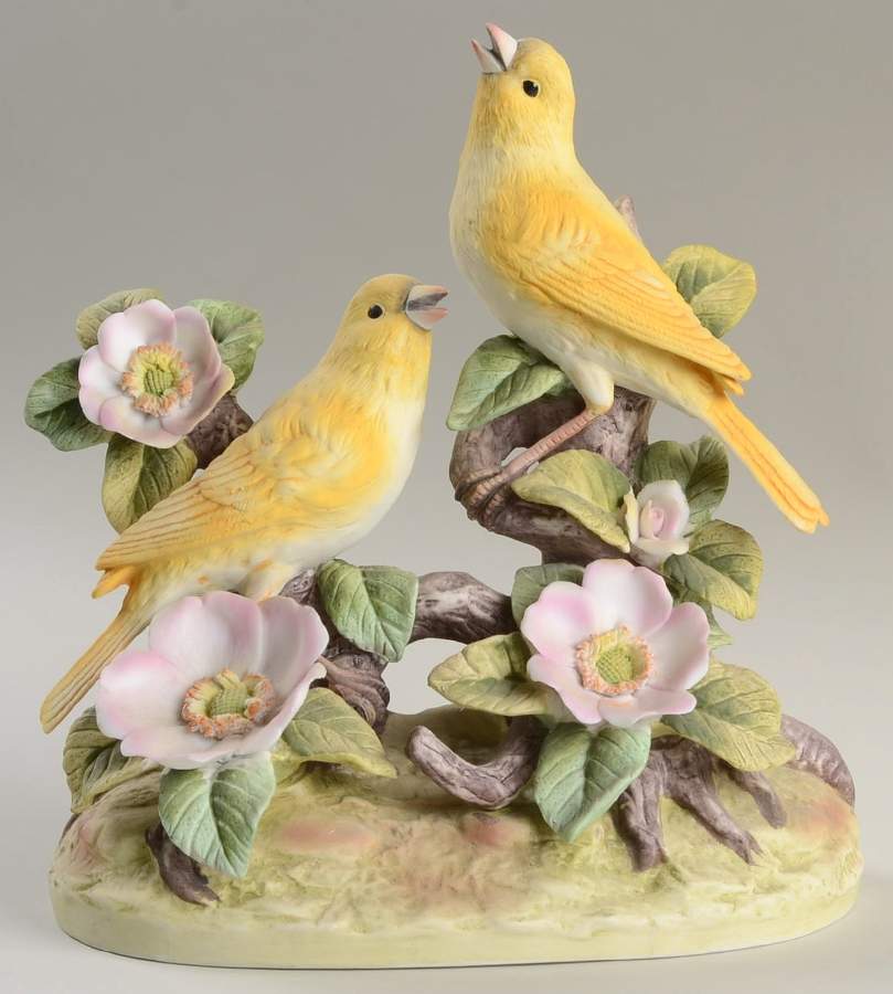 Sadek Bird Figurines Canary Grouping - No Box by Sadek-1